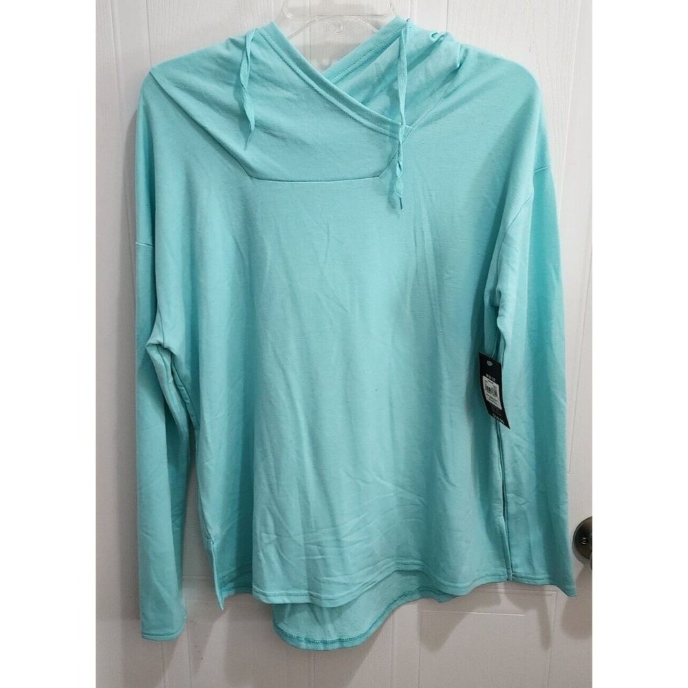 NWT Athletic Works Women's Lightweight Pullover Tunic Hoodie Blue Size Medium